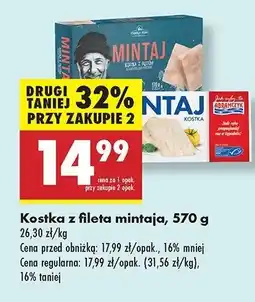 Biedronka Filet z dorsza czarnego kostka Family fish oferta