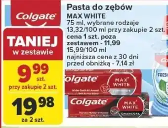 Carrefour Pasta do zębów max white Colgate oferta