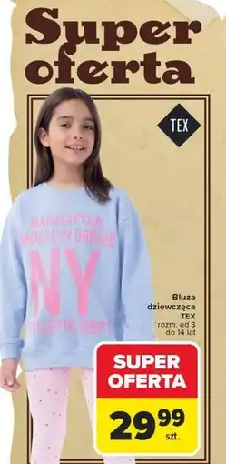 Carrefour Bluza dziewczęca TEX oferta