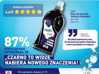 ALDI Płyn do prania black Tandil oferta