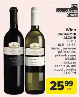 Carrefour Wino Badagoni Alazani Semi Sweet oferta