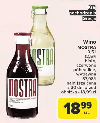 Carrefour Wino półsłodkie Mostra oferta