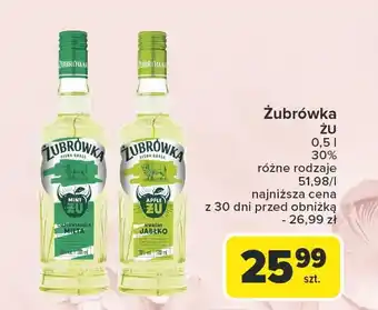 Carrefour Wódka Żubrówka Kwaśne Jabłko oferta