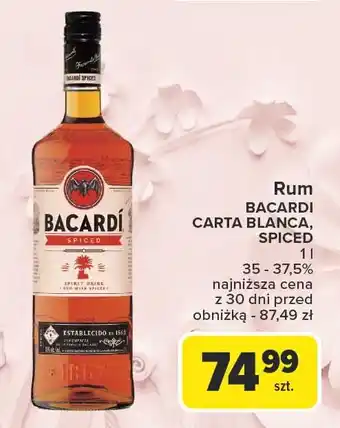 Carrefour Rum Bacardi Spiced oferta