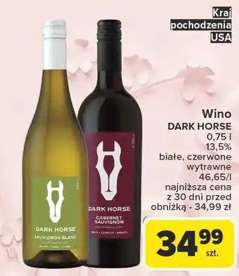 Carrefour Wino Dark Horse Cabernet Sauvignon oferta