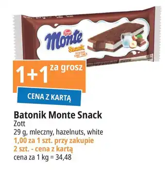 E.Leclerc Baton orzechowy Zott Monte Snack oferta