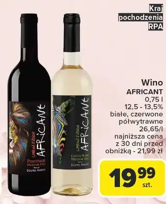 Carrefour Wino Africant Medium Dry oferta