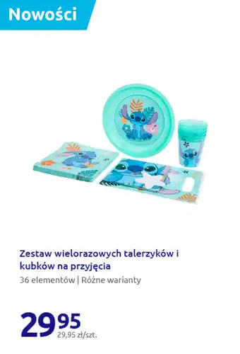 Action Zestaw wielorazowych talerzyków i kubków na przyjęcia oferta