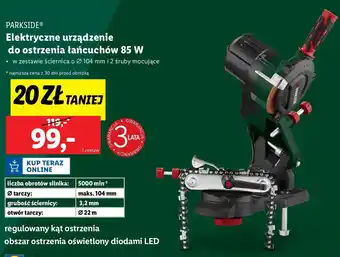 Lidl Urządzenie do ostrzenia łańcuchów Parkside oferta