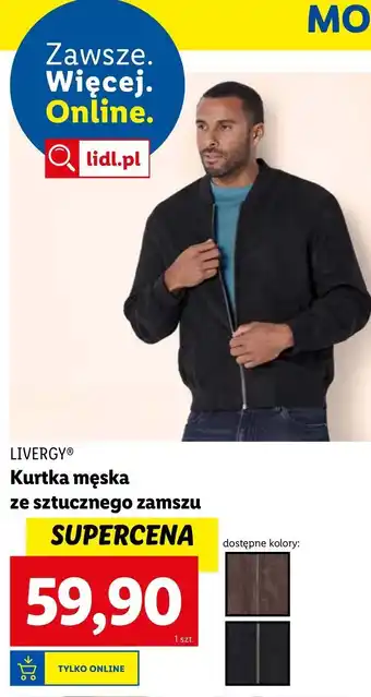 Lidl Kurtka męska zamszowa Livergy oferta