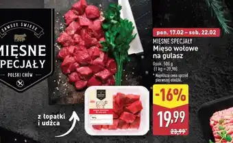 ALDI Gulasz wołowy Mięsne Specjały Zawsze Świeże (Aldi) oferta