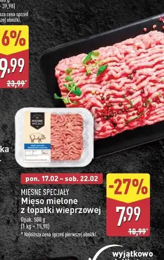 ALDI Mięso mielone z łopatki Mięsne Specjały Zawsze Świeże (Aldi) oferta