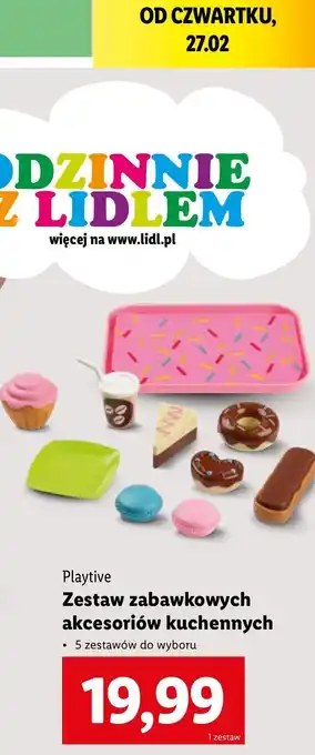 Lidl Zestaw zabawkowych akcesoriów kuchennych Playtive oferta