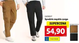 Lidl Spodnie cargo męskie Livergy oferta