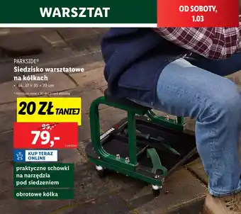 Lidl Siedzisko warsztatowe na kółkach Parkside oferta