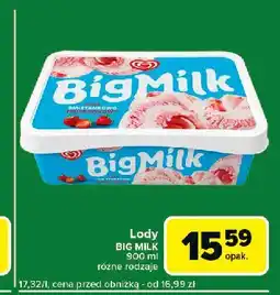 Carrefour Express Lody truskawka Algida Big Milk oferta