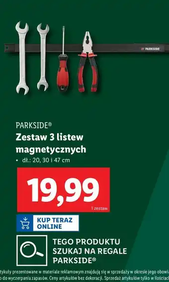 Lidl Zestaw listw magnetycznych Parkside oferta