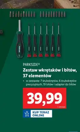 Lidl Zestaw wkrętaków i bitów Parkside oferta