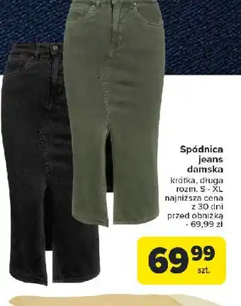 Carrefour Spódnica damska jeans rozm. s-xl oferta