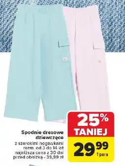 Carrefour Spodnie dresowe dziewczęce 3-14 lat oferta