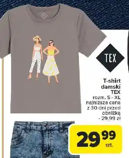 Carrefour T-shirt damski s-xl Tex oferta