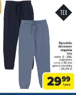 Carrefour Spodnie dresowe męskie s-3xl Tex oferta