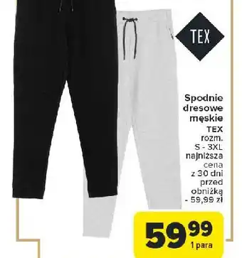 Carrefour Spodnie dresowe męskie s-3xl Tex oferta