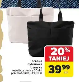 Carrefour Torba nylonowa damska oferta