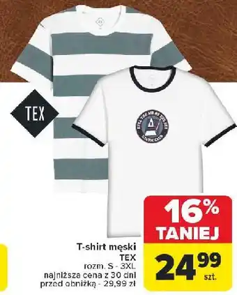 Carrefour T-shirt męski s-3xl Tex oferta