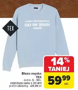 Carrefour Bluza męska z nadrukiem s-3xl Tex oferta