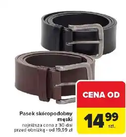 Carrefour Pasek męski skóropodobny oferta