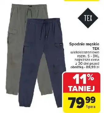 Carrefour Spodnie męskie s-3xl Tex oferta