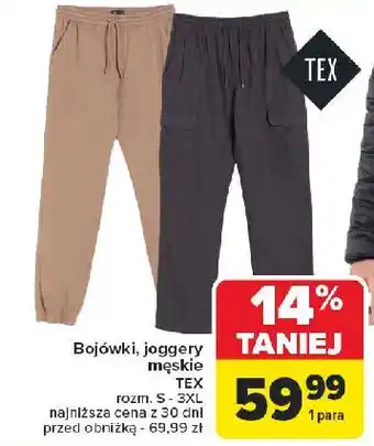 Carrefour Joggery męskie s-3xl Tex oferta