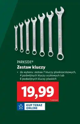 Lidl Zestaw kluczy płasko-oczkowych z grzechotą 8/9/10/13/14/17 mm Parkside oferta