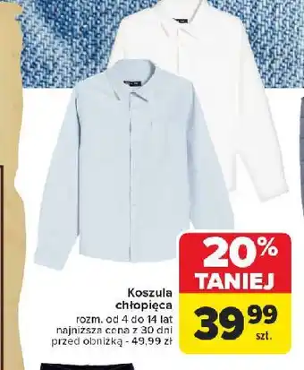 Carrefour Koszula chłopięca 4-14 lat oferta