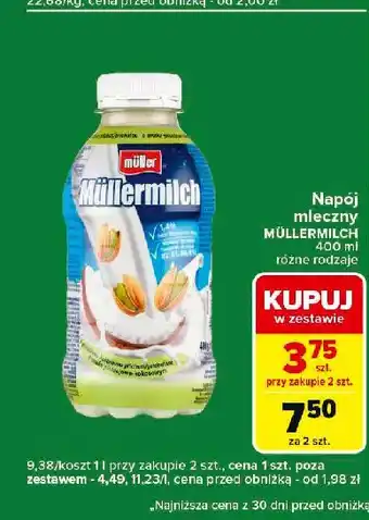 Carrefour Express Napój mleczny kokosowo-pistacjowy Mullermilch oferta