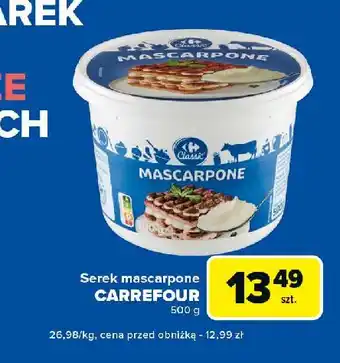 Carrefour Express Serek mascarpone Carrefour Classic oferta