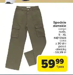 Carrefour Spodnie damskie cargo s-xl oferta