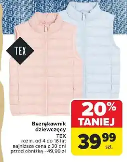 Carrefour Bezrękawnik dziewczęcy 4-16 lat Tex oferta