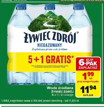 Carrefour Express Woda niegazowana Żywiec Zdrój oferta