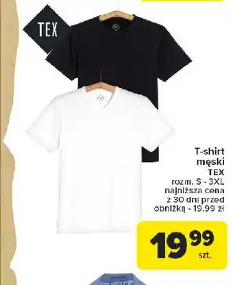 Carrefour T-shirt męski s-3xl Tex oferta