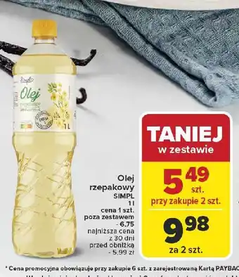 Carrefour Olej rzepakowy Simpl oferta