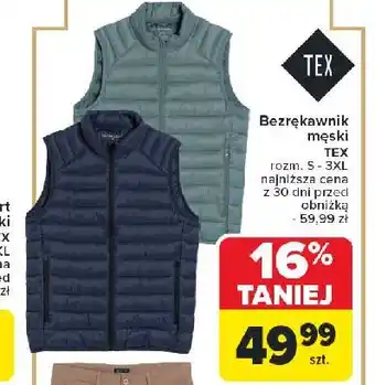 Carrefour Bezrękawnik męski rozm. s-3xl Tex oferta