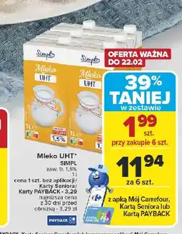 Carrefour Mleko 1.5% Simpl oferta