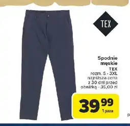 Carrefour Spodnie męskie chino s-3xl Tex oferta