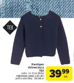 Carrefour Kardigan dziewczęcy 3-14 lat Tex oferta