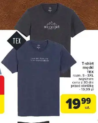 Carrefour T-shirt męski s-3xl Tex oferta