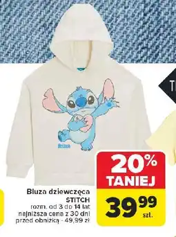 Carrefour Bluza dziewczęca stitch oferta