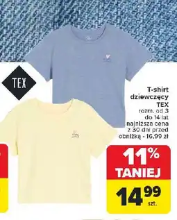 Carrefour T-shirt dziewczęcy 3-14 lat Tex oferta