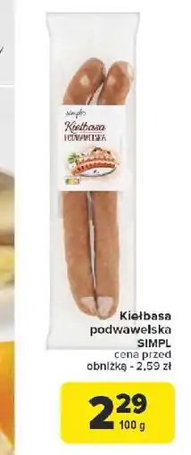 Carrefour Kiełbasa podwawelska Simpl oferta